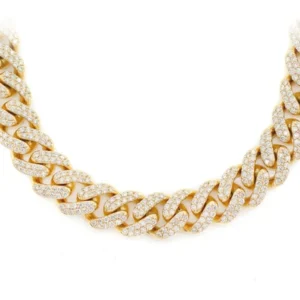 12mm miami cuban necklace 14k 24.25ctw