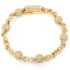 Infinity Bead Link Diamond Bracelet 14k Solid Gold 12.50ctw