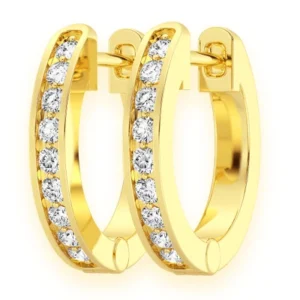 0.25ctw Flower Stud Diamond Earrings 14k Solid Gold