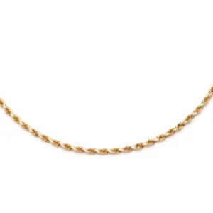 1.5MM Rope 14k Solid Gold Chain