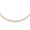 6pt prong set diamond tennis necklace 14k solid gold 10.50ctw